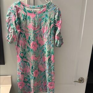 Lilly Pulitzer Pink and Green Floral Dress